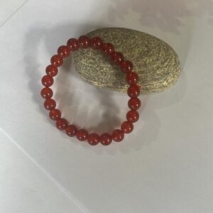 Natural red stone bracelets for men and women made with original gemstone beads, adjustable handmade stretch design for daily wear