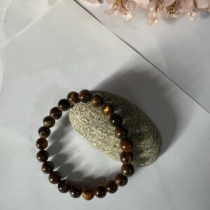 Trendy Brown Tiger Eye Stone Bracelet
